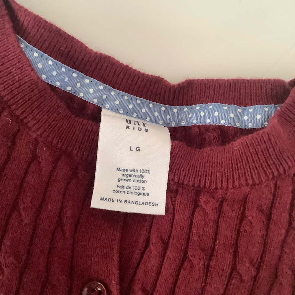 GAP Kids Burgundy School Cardigan - Picture 6 of 7